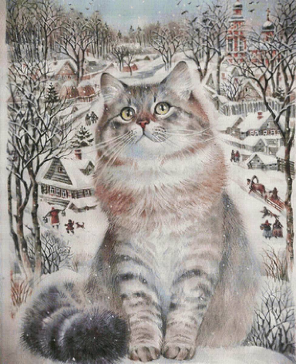 Gato. - animais. ilustração. - предпросмотр