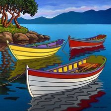 Схема вышивки «vaixells al llac»