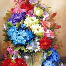 Схема вышивки «Boque de flores.»