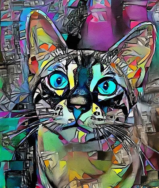 Gato. - animais.pintura. - оригинал
