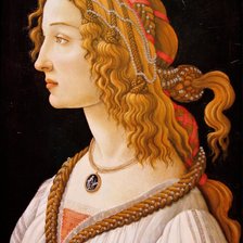 Оригинал схемы вышивки «портрет молодой женщины Ботичелли» (№2333618)