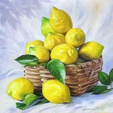Оригинал схемы вышивки «Лимоны в карзине» (№2333714)