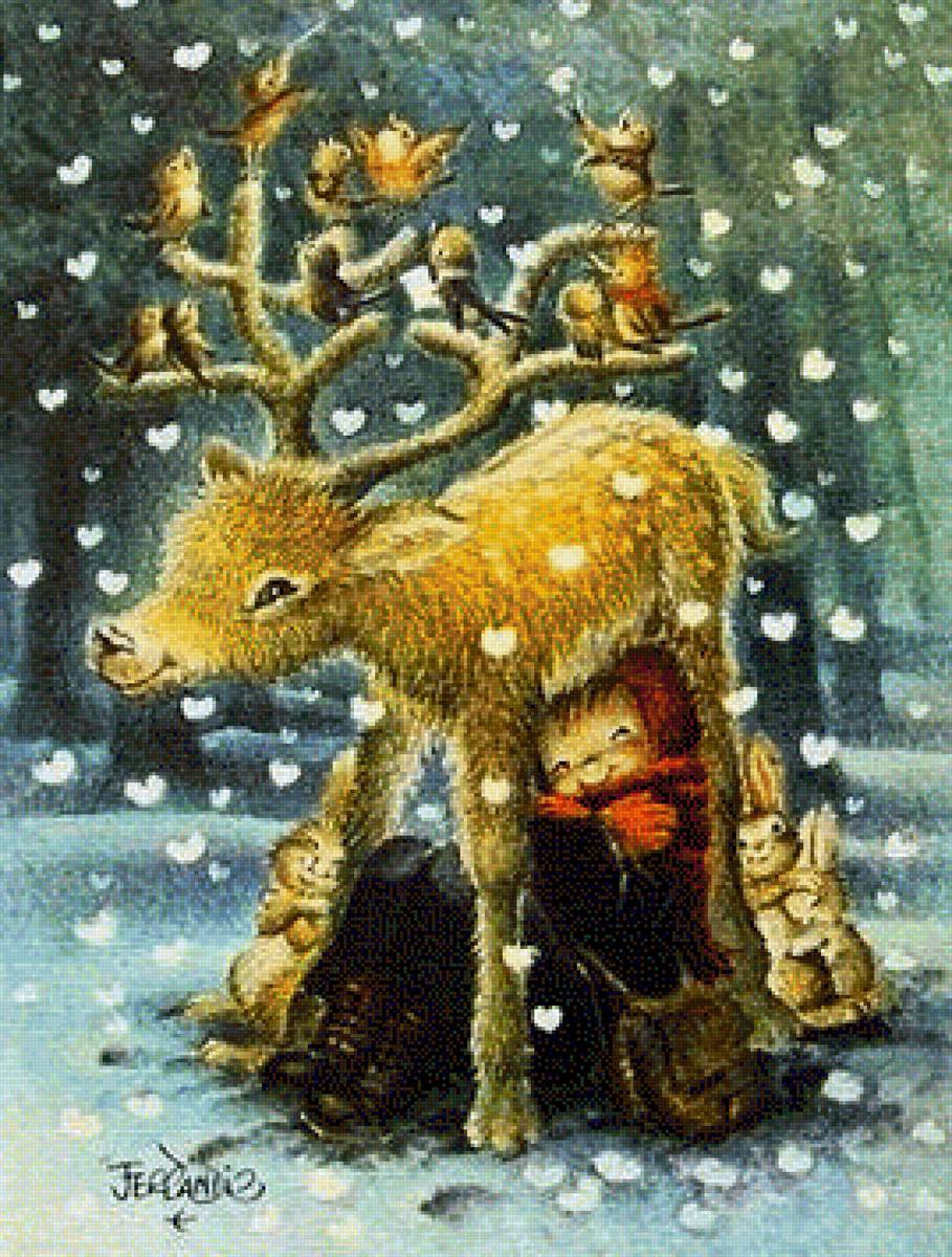 ciervo en Navidad - предпросмотр