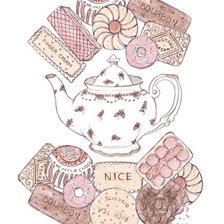 Схема вышивки «Натюрморт, чай»