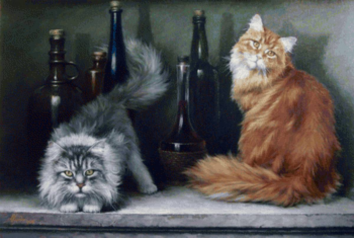 кошки - вино, животные, кошки - предпросмотр