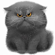 Схема вышивки «Злой кот»