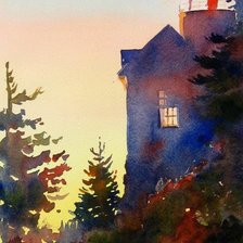 Схема вышивки «Акварельный закат»