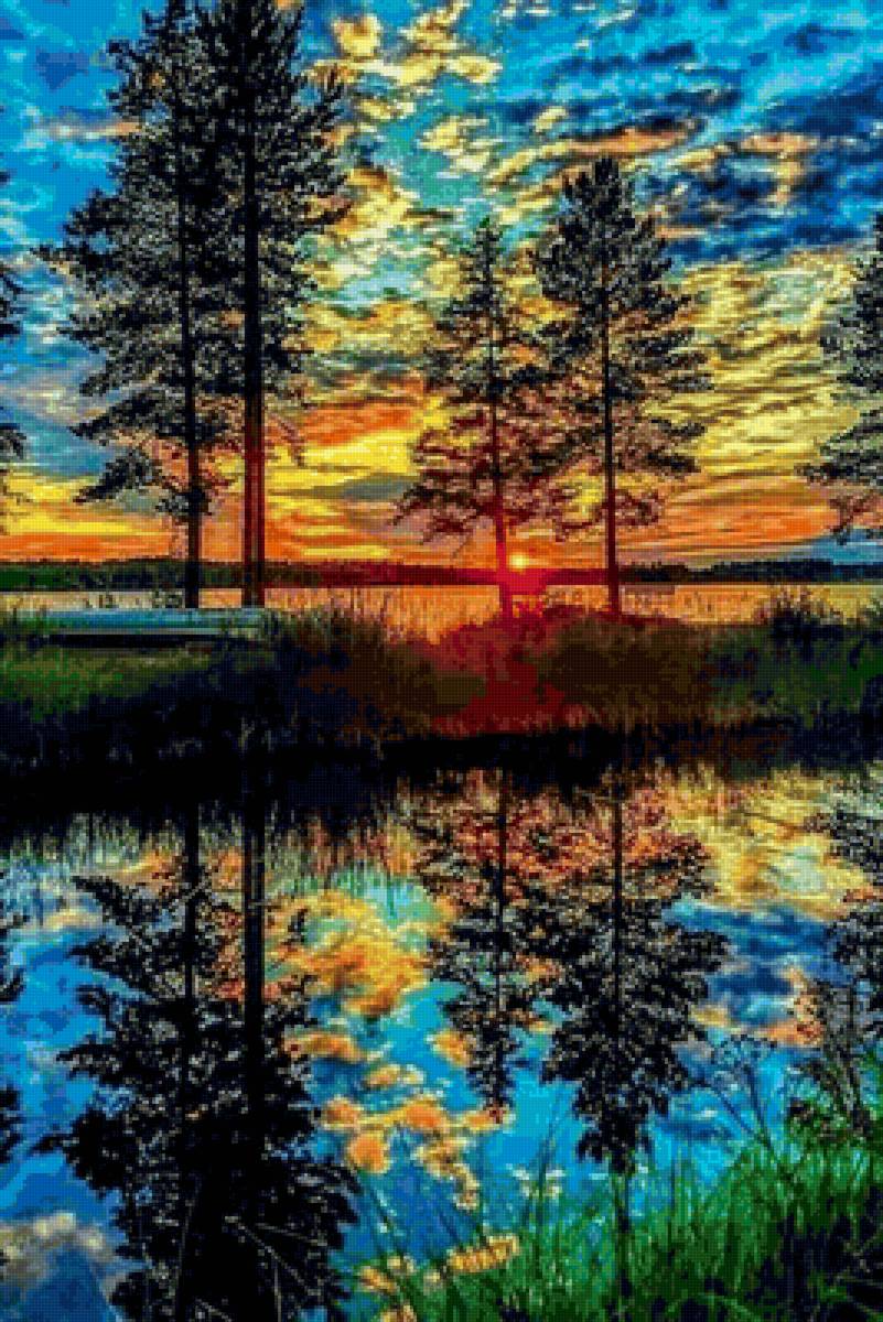 закат - природа - предпросмотр