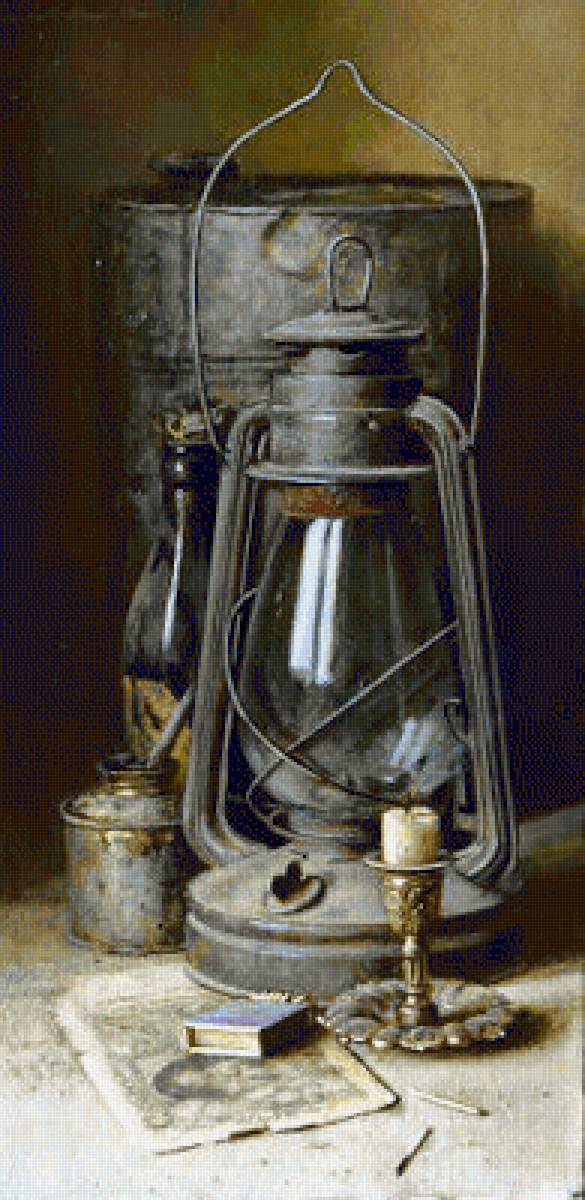 linterna y vela - bodegon - предпросмотр