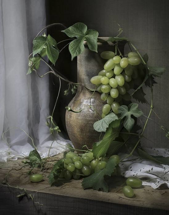 Виноград - виноград, живопись, натюрморт - оригинал