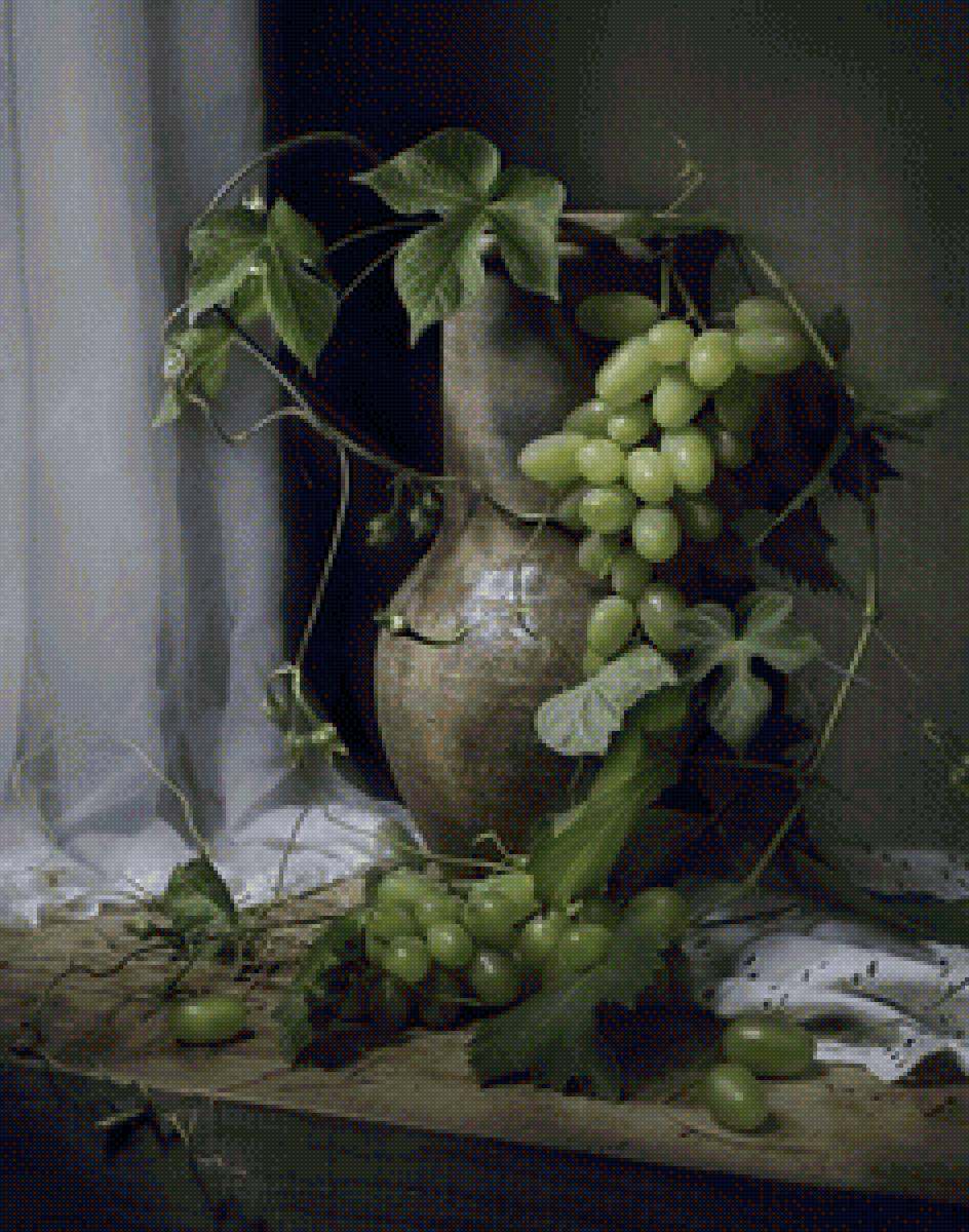 Виноград - живопись, виноград, натюрморт - предпросмотр
