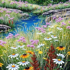 Схема вышивки «ручей»