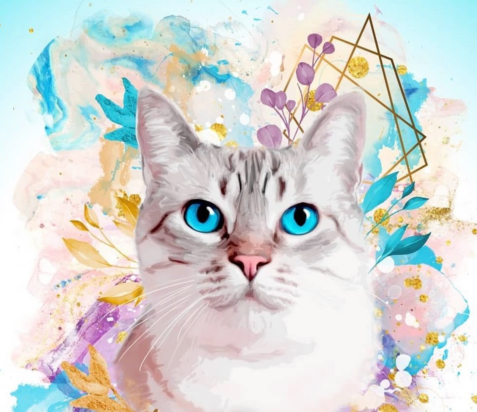 Gato. - animais. ilustração. - оригинал