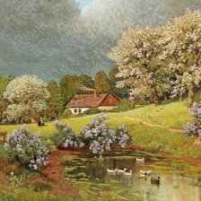 Схема вышивки «Paisagens rural»