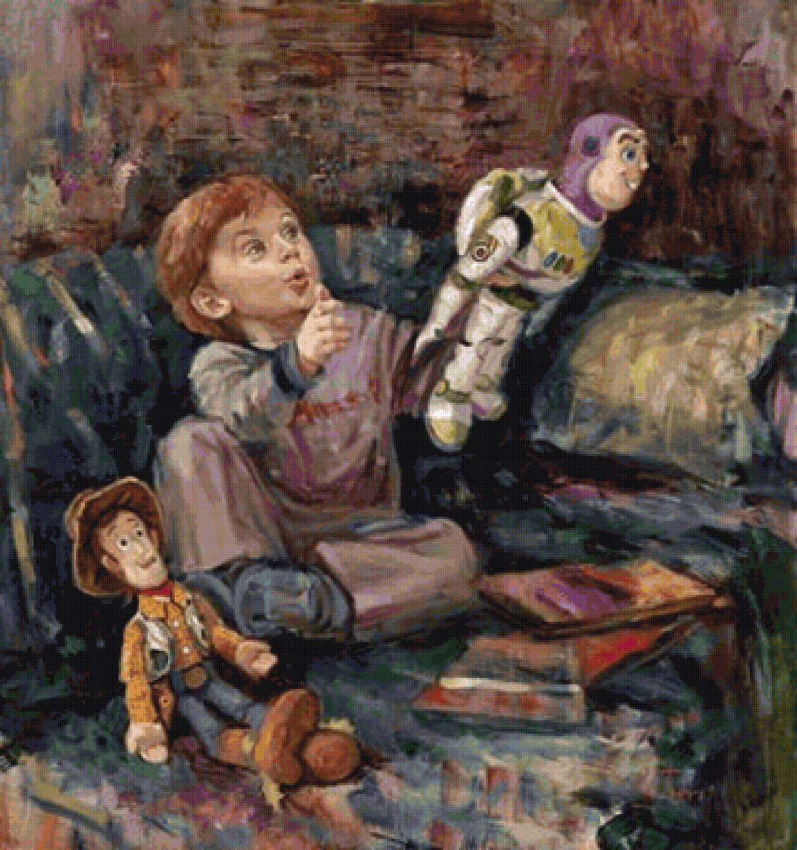 любимые игрушки - живопись, дети, ирен шери - предпросмотр