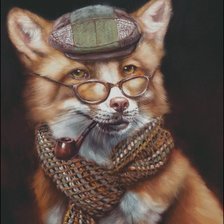 Схема вышивки «Лис шерлок»