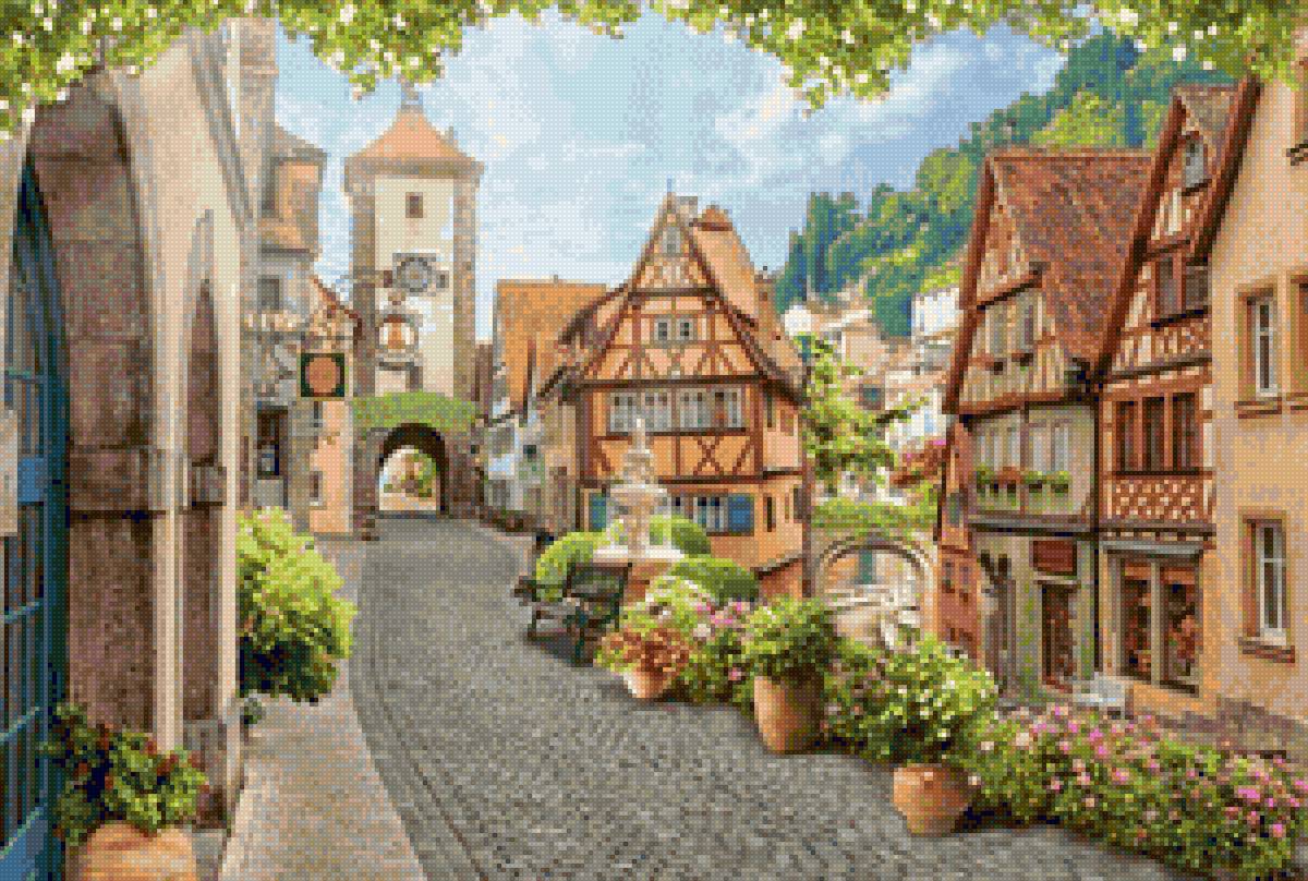 rotenburg-ciudad de cuento de hadas - paisaje - предпросмотр