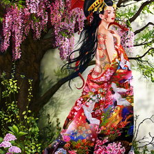 Схема вышивки «восточная красавица»