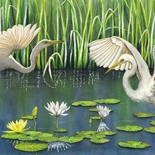 Схема вышивки «цапли»