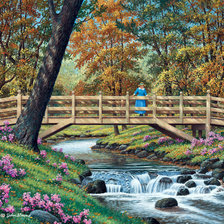 Схема вышивки «мостик через ручей»