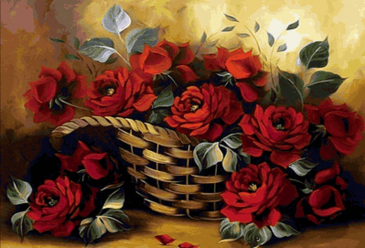 Красные розы - цветы, розы, букет - предпросмотр
