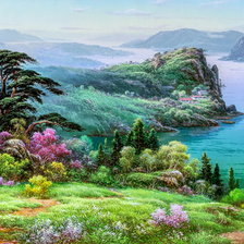 Схема вышивки «залив»