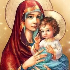 Схема вышивки «Maica si pruncu»