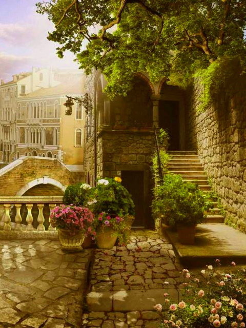 южный город схема №2 - город, лето, цветы - оригинал