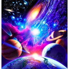 Схема вышивки «космос»