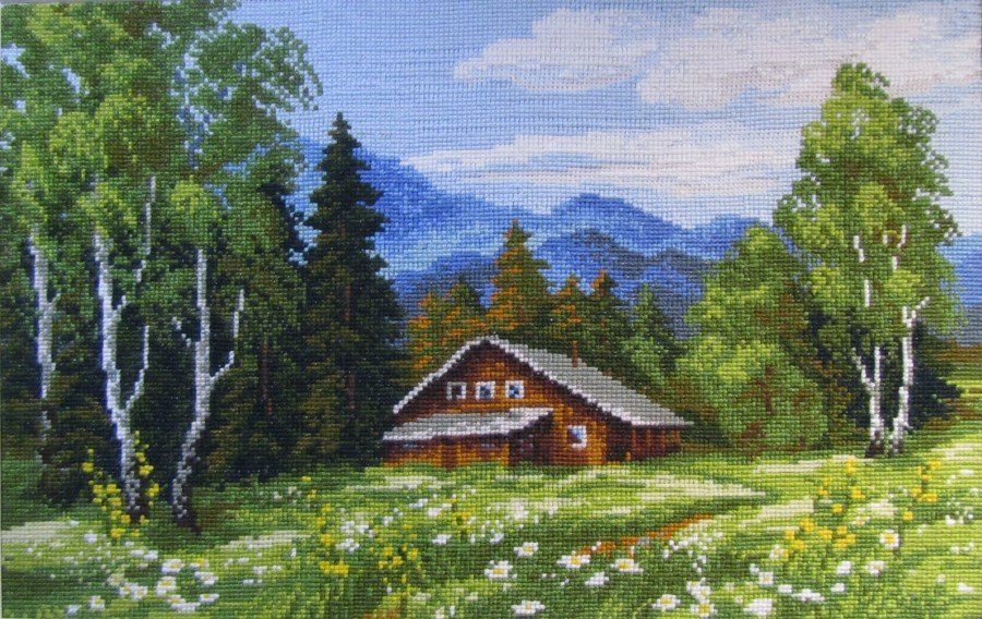 лесная избушка - пейзажи - оригинал