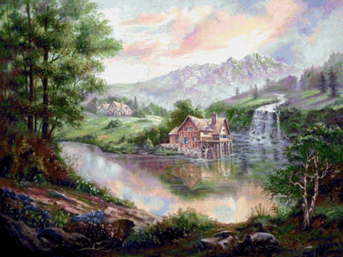 мельница - пейзажи - предпросмотр