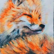 Схема вышивки «лиса»