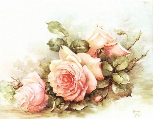 Розы - розы, акварель, цветы - оригинал