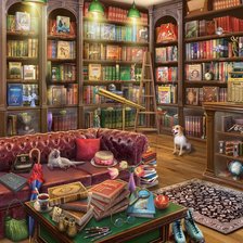 Схема вышивки «библиотека»