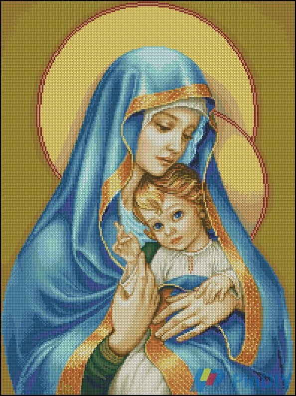 Мадонна с младенцем - мадонна с младенцем, религия, икона - оригинал