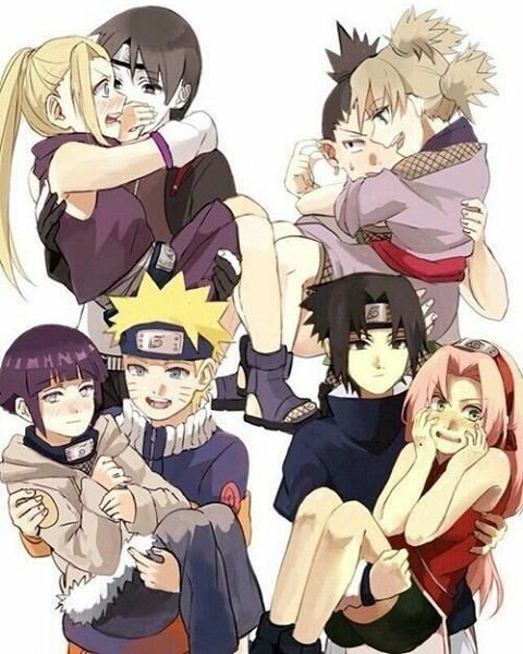 Пары в Наруто - саске и сакура, ино и сай, наруто и хината, шикамару и темари - оригинал