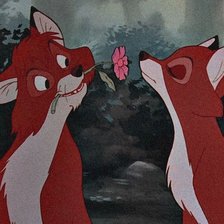 Схема вышивки «Лис и пес»