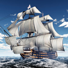 Схема вышивки «Корабль»