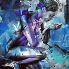 Схема вышивки «В голубом»