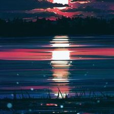 Схема вышивки «закат»