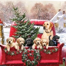 Схема вышивки «PERRITOS»