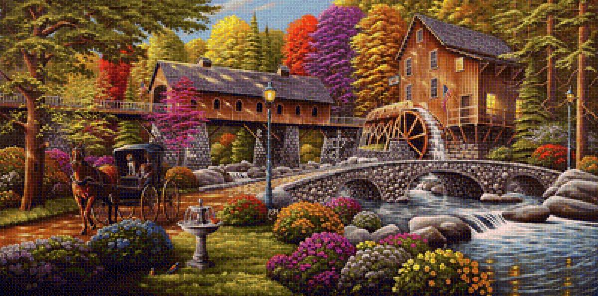 мельница - пейзажи - предпросмотр