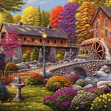 Схема вышивки «мельница»