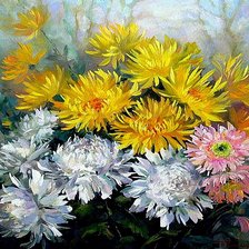 Схема вышивки «Хризантемы»