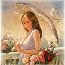 recolectora de flores