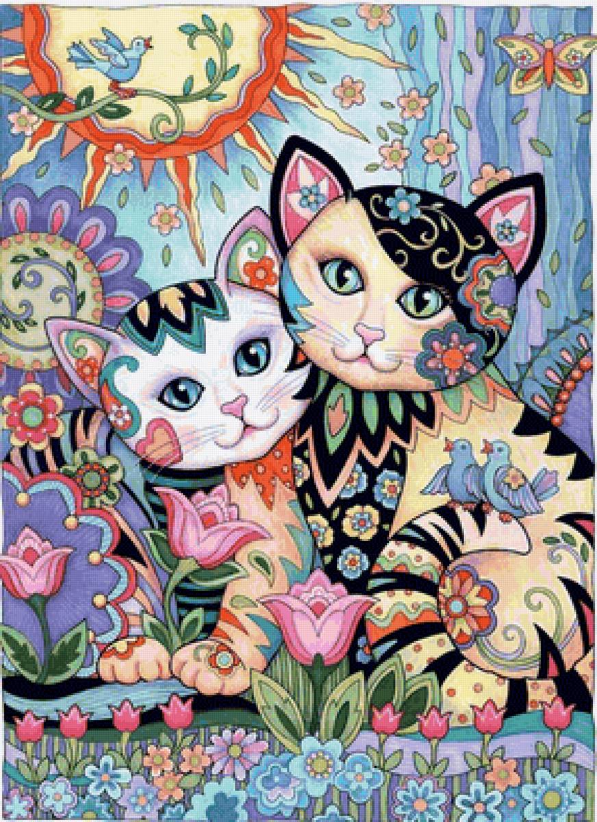 Gatos. - animais.pintura.arte. - предпросмотр