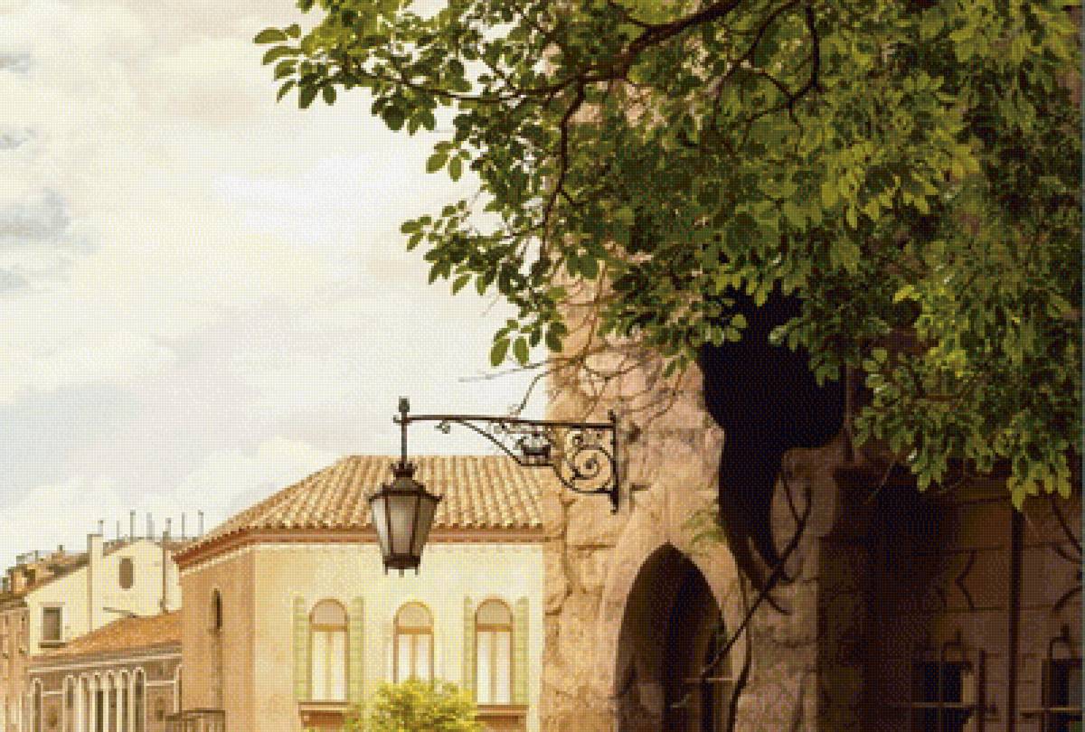 улицы курортного городка. схема №3 продолжение - картина, улица, город - предпросмотр