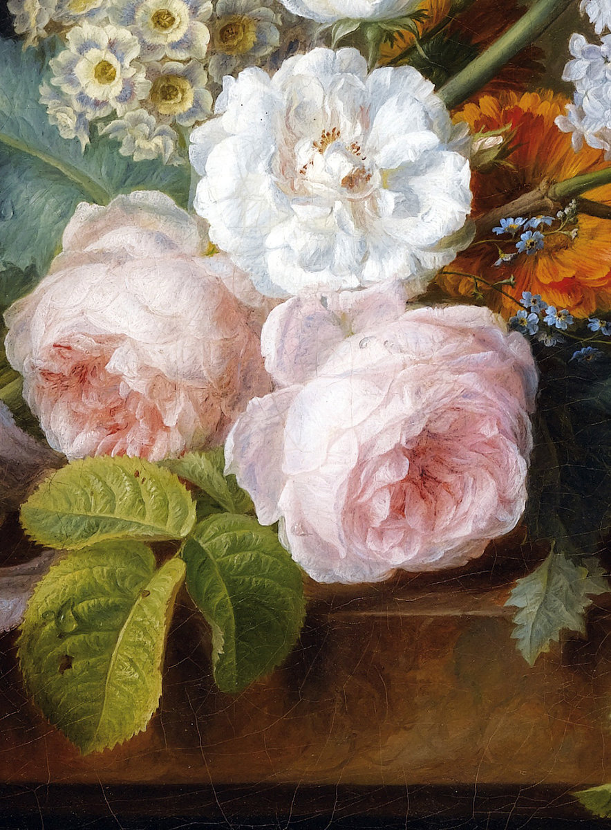 №2352670 - 181, detail, cornelis van spaendonck.flower bunch with a bird nest - оригинал
