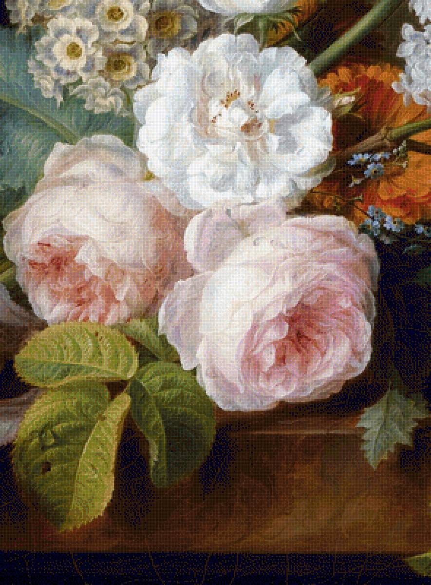 №2352670 - cornelis van spaendonck.flower bunch with a bird nest, 181, detail - предпросмотр