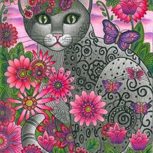 Схема вышивки «Gato.»